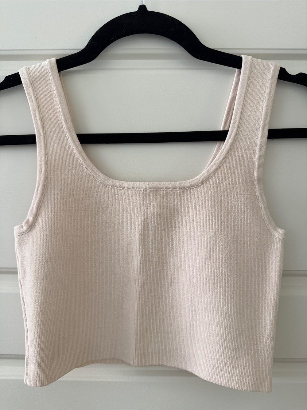 NWT DISSH Women's Cream Ribbed Tank Top